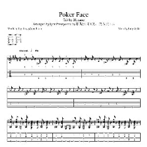 poker face 吉他谱