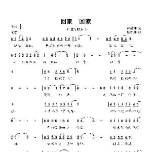 回家 回家_歌曲简谱_词曲:杨柏涛 杨柏涛