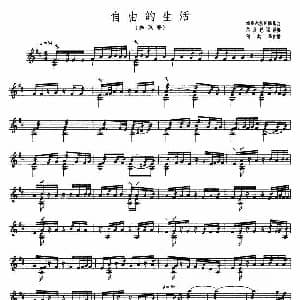 自由的生活 热瓦普 五线谱