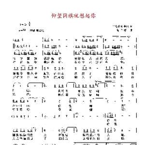 仰望国旗就想起你 高占祥谱曲版_歌曲简谱_词曲:平湖秋月 银燕 高占祥