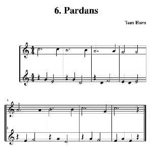 小提琴谱 | Pardans 简易二重奏 Tom Horn 霍恩 汤姆