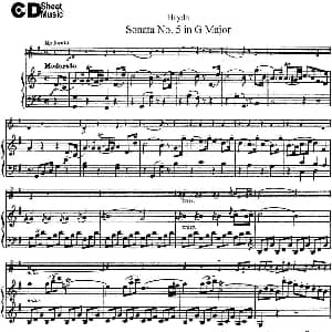 小提琴谱 | Violin Sonata No.5 in G Major 小提琴 钢琴伴奏