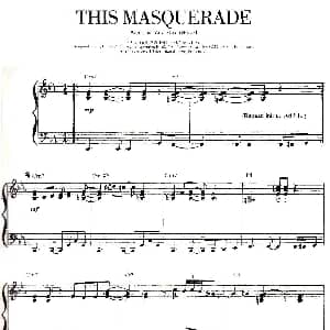 100首欧美流行歌曲钢琴独奏 THIS MASQUERADE 钢琴谱