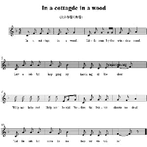 In a cottagde in a wood_外国歌谱