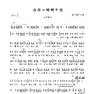 为你一醉解千愁_歌曲简谱_词曲:轻云望月 轻云望月