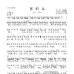 不归人_歌曲简谱_词曲:孟君酱 江潮 孟君酱