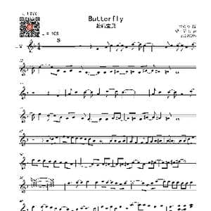 Butterfly 数码宝贝 F 调五线谱_歌曲简谱