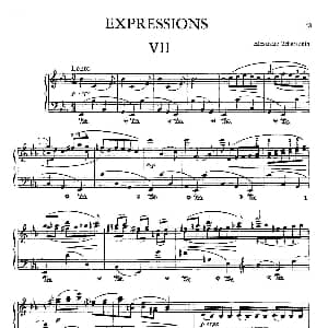 Expressions 钢琴谱 亚历山大 齐尔品 Alexander Tcherepnin