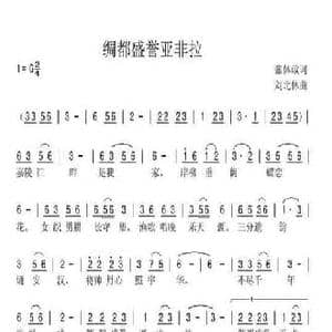 绸都盛誉亚非拉_民歌简谱_词曲:张体政 刘北休