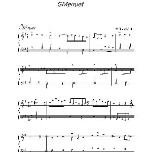 GMenuet 钢琴谱 Babell