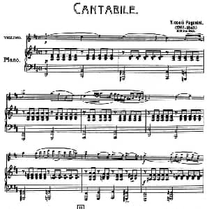 小提琴谱 | CANTABILE 小提琴 钢琴伴奏