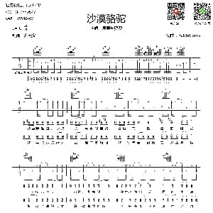 沙漠骆驼 吉他谱 展展与罗罗 齐元义