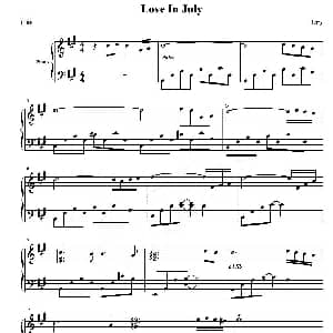 Love In July 钢琴谱 jerry