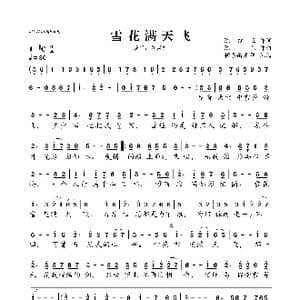 雪花满天飞_歌曲简谱_词曲:陈红卫 作曲:陈伟 陈伟