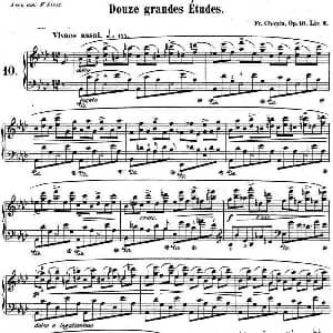 肖邦练习曲10 Op.10 No.10 降A大调 Ab major 钢琴谱 肖邦