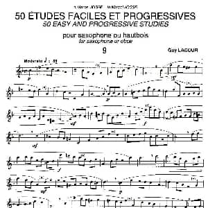 萨克斯谱 | Guy Lacour 50 首萨克斯练习曲之九 Guy Lacour