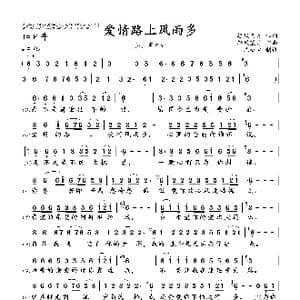 爱情路上风雨多_歌谱投稿_词曲:轻风望月 轻风望月