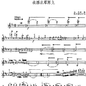 小提琴谱 | 在西北草原上 焦杰曲 陈又新订指法