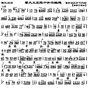 京剧谱 | 看大王在帐中和衣睡稳 霸王别姬 选段 琴谱