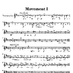 萨克斯谱 | Movement 四重奏次中音萨克斯分谱