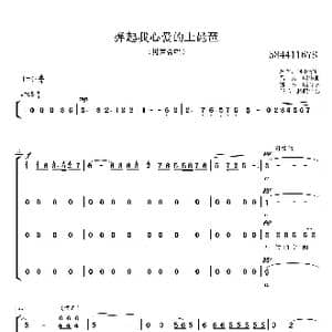 弹起我心爱的土琵琶男声合唱谱_歌曲简谱