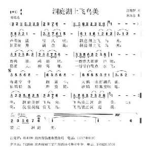 洞庭湖上飞鸟美_民歌简谱_词曲:汪晓罗 党继志