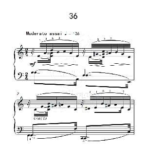 练习曲 36 钢琴谱