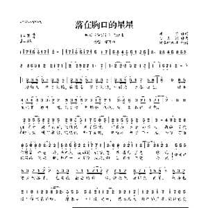 落在胸口的星星_歌曲简谱_词曲:唐恬 金大洲