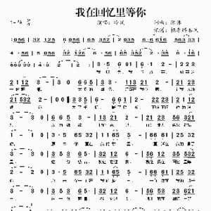 我在回忆里等你_歌谱投稿_词曲:陈伟 陈伟