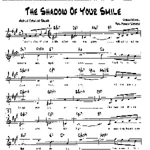 THE SHADOW OF YOUR SMILE 降B爵士乐谱