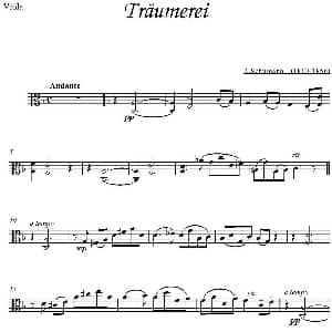 Traumerei 中提琴分谱 R.Schumann