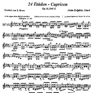 小提琴谱 | 让 德尔菲 阿拉尔 12首小提琴隨想练习曲之16