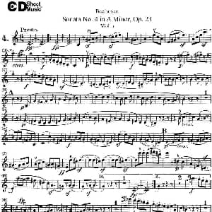 小提琴谱 | Violin Sonata No.4 in A Minor Op.23