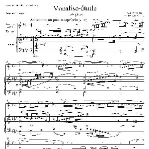 萨克斯谱 | P 杜卡斯 练声曲 高音萨克斯 钢琴伴奏