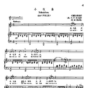 声乐教学曲库4 7小夜曲 德 奥 _外国歌谱_词曲:列露丝塔普 F 舒伯特