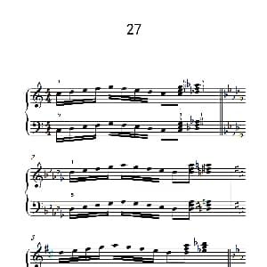 七.五指原位移调练习27 钢琴谱
