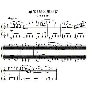 车尔尼599第22首曲谱及练习指导 钢琴谱