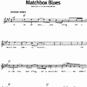 蓝调音乐:Matchbox Blues_外国歌谱