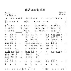 你是太行新愚公_歌曲简谱_词曲:萧思林 向邦瑜