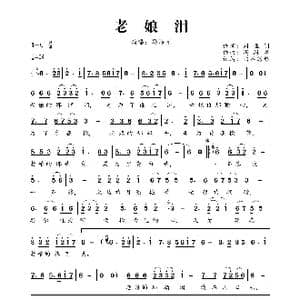 老娘泪_歌曲简谱_词曲:封亚洲 冯海龙
