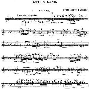 小提琴谱 | LOTUS LAND 莲花土地 斯科特 克莱斯勒