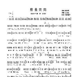 星星亮亮_歌谱投稿_词曲:陈少琪 金培达