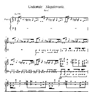 Megalovania 钢琴谱