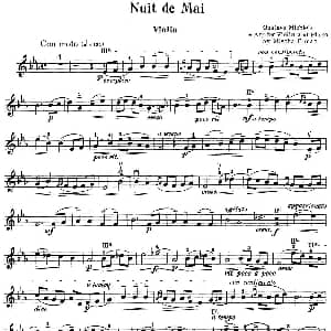 小提琴谱 | Nuit de Mai Gustave Michiels曲 Mischa Elman改编