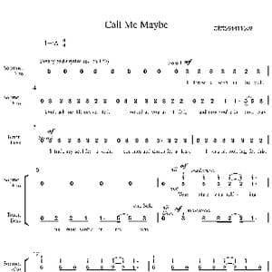 call me maybe合唱简谱_歌曲简谱