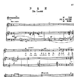 声乐教学曲库4 69罗累莱 匈 _外国歌谱_词曲:海涅 F 李斯特
