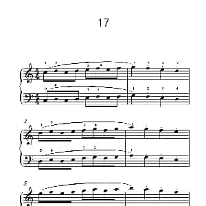 四.连音及跳音的混合练习17 钢琴谱