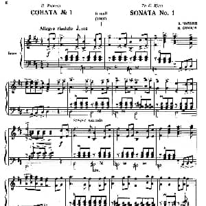 手风琴谱 | b小调奏鸣曲 第一乐章 尼古拉 亚科夫列维奇 柴金