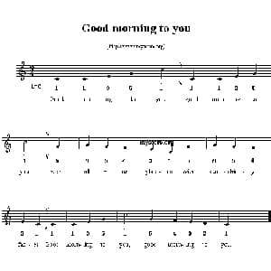 Good Morning to you_外国歌谱