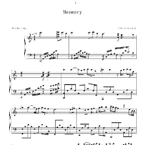 Meomory 钢琴谱 05895464制谱